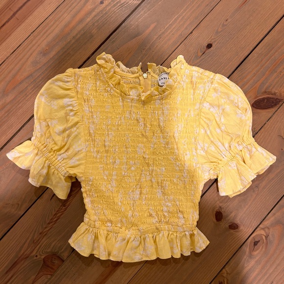 Sabo Skirt yellow floral matching set, size small - Picture 3 of 7